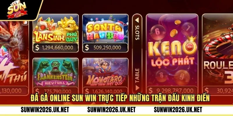 Đá Gà Online Sun Win Trực Tiếp Những Trận Đấu Kinh Điển