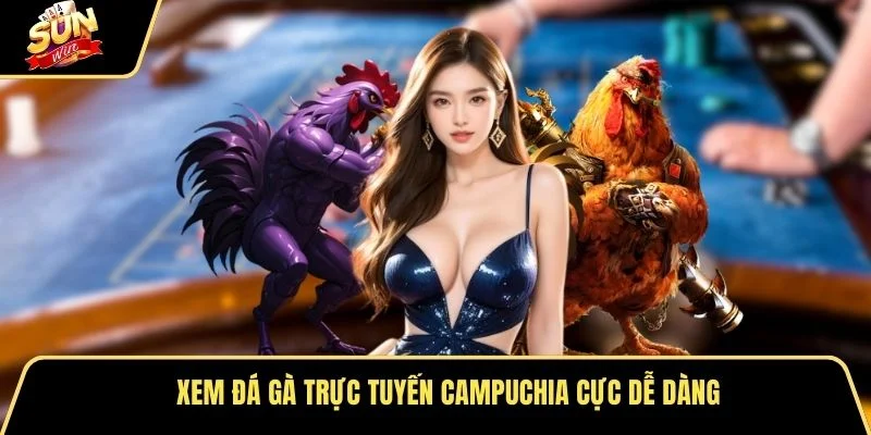 Xem đá gà trực tuyến Campuchia cực dễ dàng